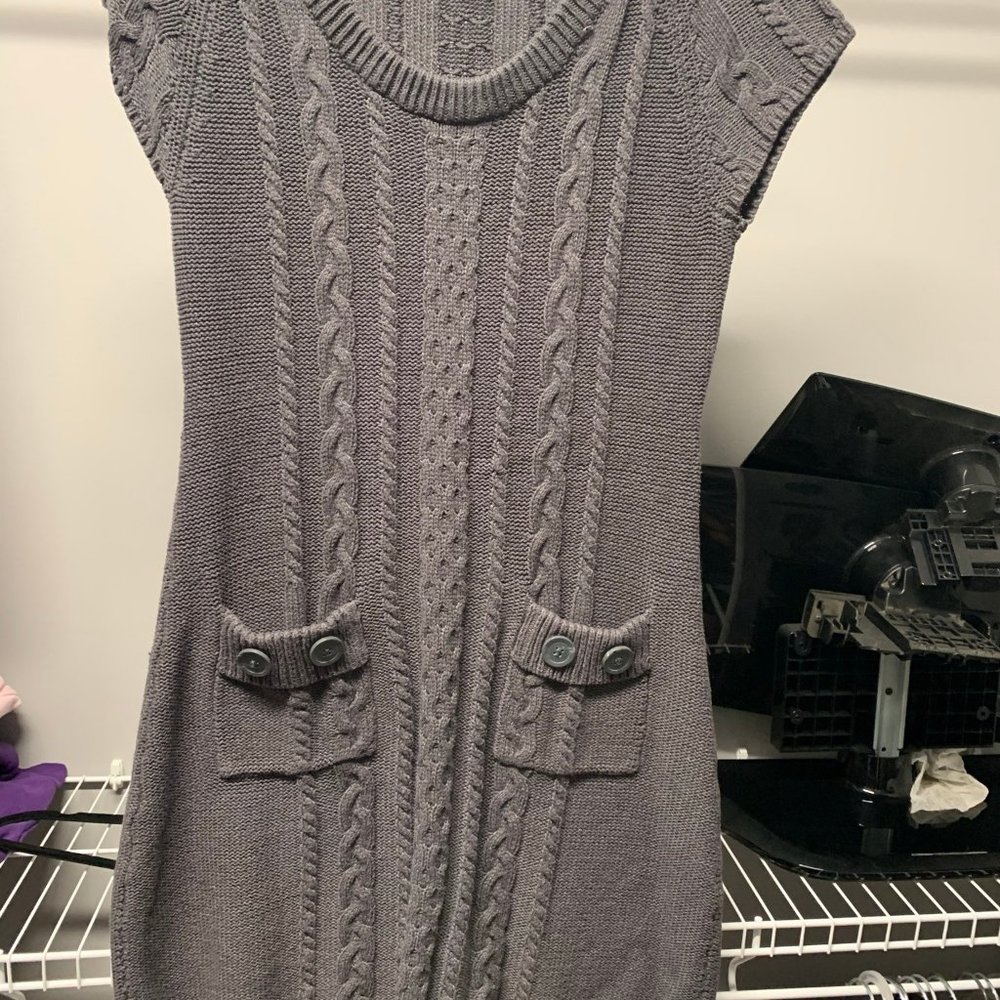 Red Camel Sweater Dress Gray